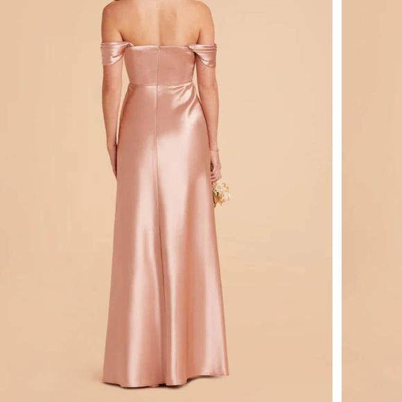 Birdy Grey Shiny Satin Rose Gold Mia Convertible Dress - Picture 4 of 4